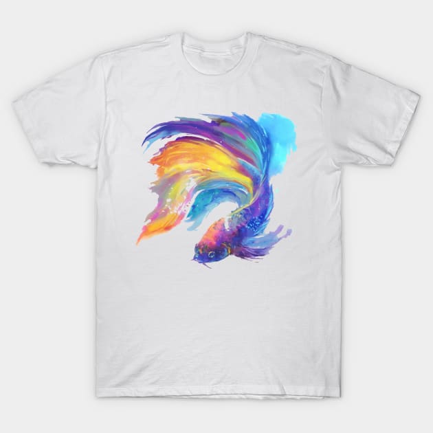 Siamese fighting fish T-Shirt by Pixel Poetry